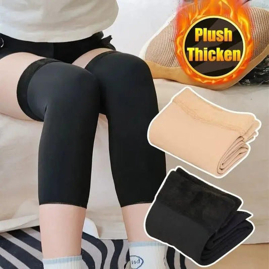 Men Women Cold Proof Plush Socks Warm Leggings Knee Pad